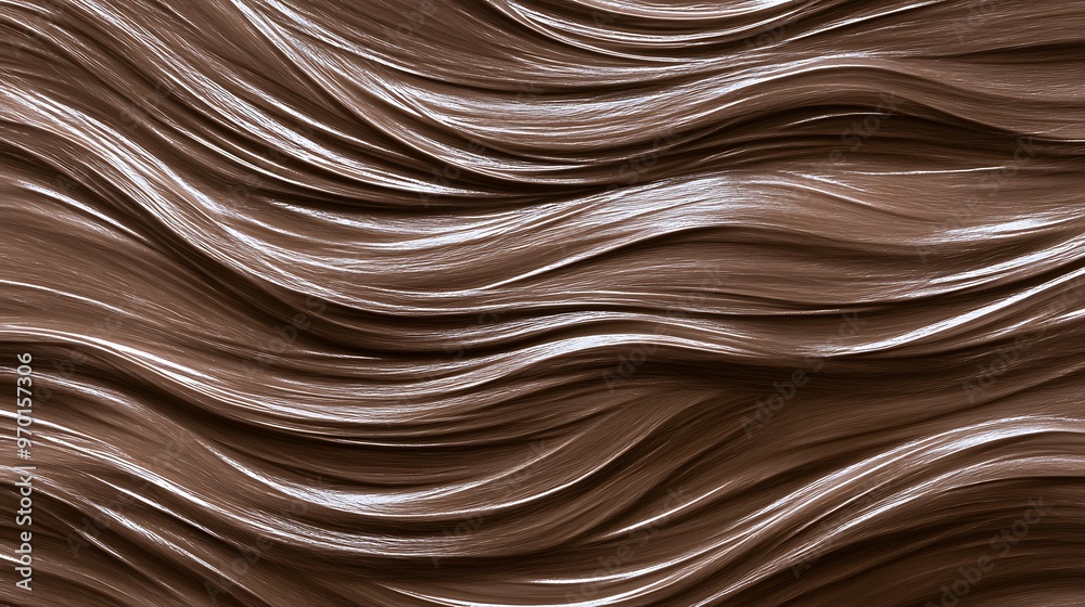 Sticker Abstract Brown Wavy Texture Background