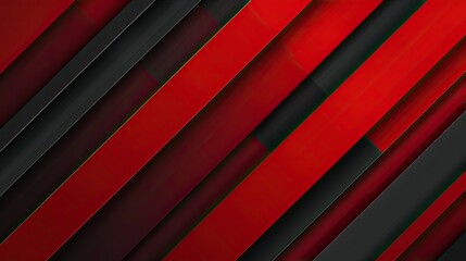Obraz premium A vibrant abstract design featuring diagonal red and black stripes, creating a dynamic visual effect.