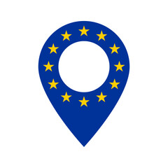 European union flag location icon