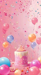 Colorful Birthday Bash. Celebration and Festive Decorations theme