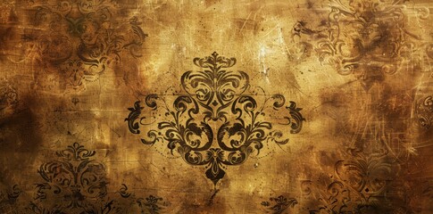Earthy Elegance. Detailed Brown Wallpaper Design