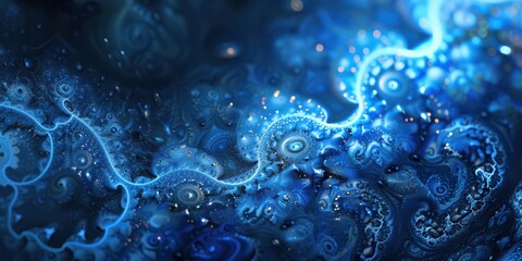 Serene Blue Dream. Abstract high-detailed blue wallpaper