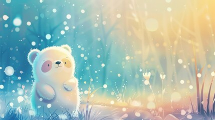 Obraz premium Whimsical Forest Wonderland. Computer background with intricate details