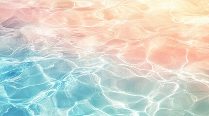 Tranquil Watercolor Ocean Ripples in Soft Hues - Serene and Calming Background