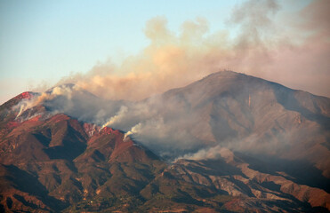Aftermath of Orange County Wildfire