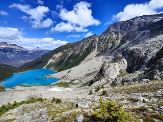 Obraz premium Panoramic views of Joffre Lakes in British Columbia, Canada
