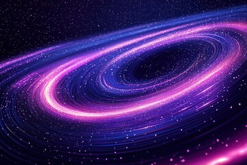 Abstract Swirling Galaxy with Purple and Blue Hues