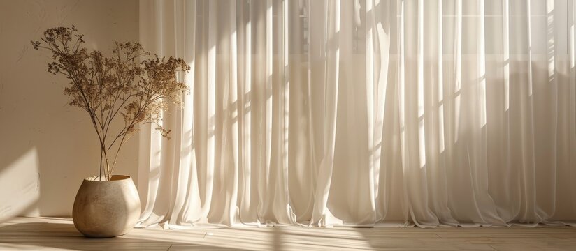 Friday Embty Mimbar With White Curtain