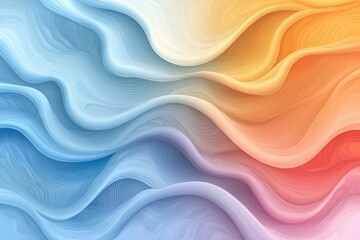 Obraz premium Abstract Wavy Background in Cool and Warm Tones