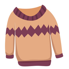 Knitted autumn jacket illustration