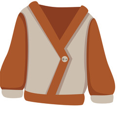 Knitted autumn jacket illustration