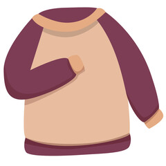 Knitted autumn jacket illustration