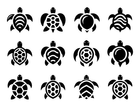 Sea Turtle Icon Set