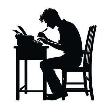 recommend clip art: Writer Silhouette