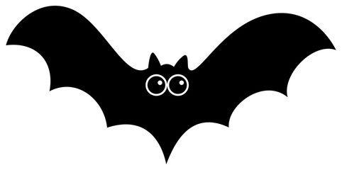 Bat | Animal Vector Art | Spooky Season | Simple Flying Bat