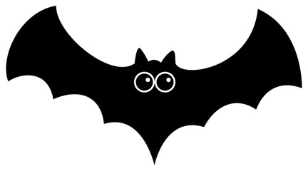 Bat | Animal Vector Art | Spooky Season | Simple Flying Bat