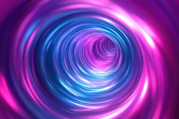 Obraz premium Abstract Swirling Tunnel of Pink and Blue Neon Lights