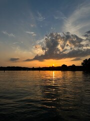 Naklejka premium sunset over the sea