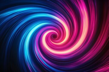 Abstract Swirling Lines of Blue, Purple, and White Light