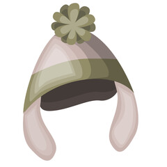 Knitted wool yarn hat