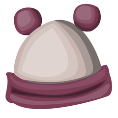 Knitted wool yarn hat