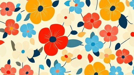 Colorful Floral Pattern Background