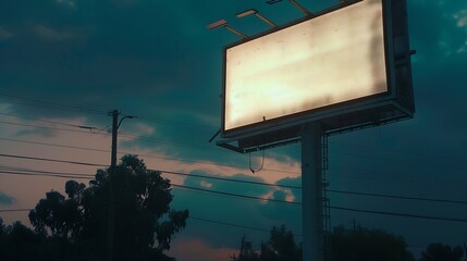 billboard blank for outdoor advertising poster or blank billboard for advertisement : Generative AI