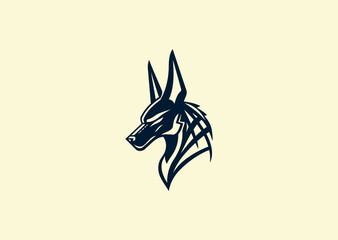 Vector illustration of Anubis Logo Design