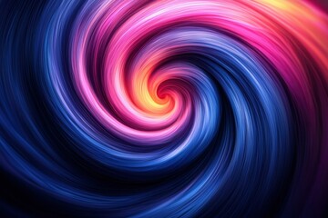 Obraz premium Abstract Swirling Pattern in Blue, Pink, and Yellow Hues