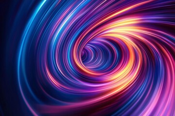 Obraz premium Abstract Swirling Tunnel of Vibrant Colors