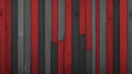 Fototapeta premium Modern and creative background, dark theme, wood texture, red and gray colors.