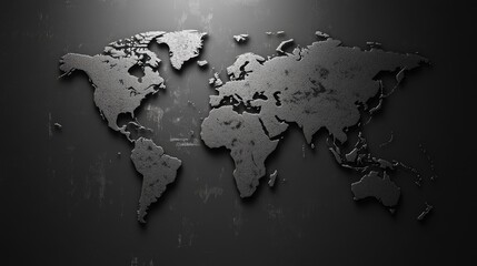 Naklejka premium Black inverted silhouette of a map design