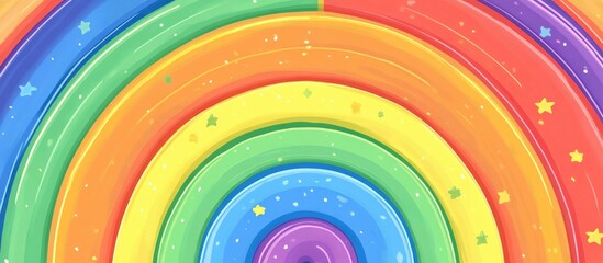 Obraz premium Colorful rainbow pattern suitable for a playful children s background