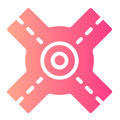 Crossroad gradient icon