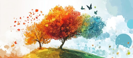 Abstract illustration representing the concept of seasons