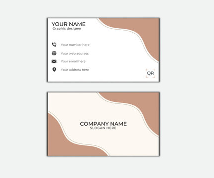 Modern business card template design. With inspiration from the abstract. Contact card for companyModern Creative and Clean Business Card Templatecreative modern name card and business card 