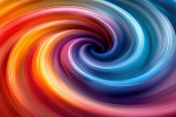 Abstract Swirling Colors Creating a Circular Vortex