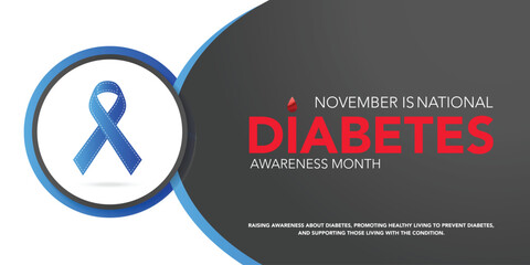 National Diabetes month is observed every year in November, it is the primary global awareness campaign focusing on diabetes. Vector illustration