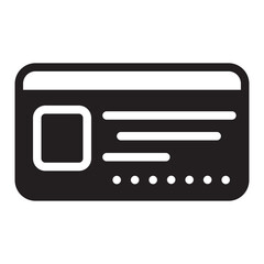 driving license glyph icon
