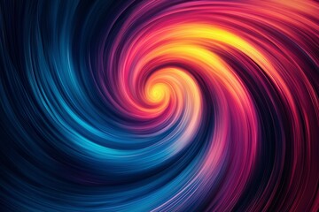 Obraz premium Abstract Swirling Pattern in Blue, Pink, and Yellow Hues