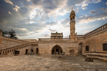 Syrian Orthodox Church dedicated to Holy Mary in the village of Anitli known also as Hah, Mardin, Turkey .Historical mardin midyat virgin mary church.