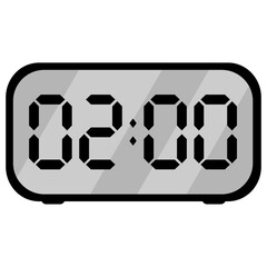 digital clock at 2am
