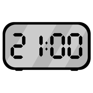 digital clock at 9pm