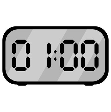 digital clock at 1 am