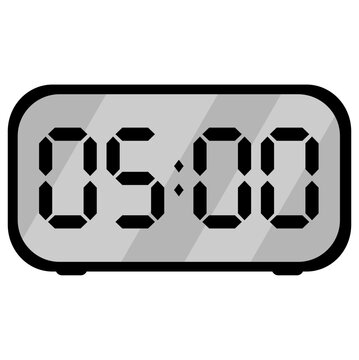 digital clock at 5am