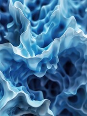 Obraz premium Microscopic Blue Crystal Formation