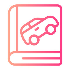 driving school gradient icon