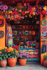 Fototapeta premium A colorful store front with a variety of items for sale