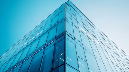 Architectural facade building with of glass elements Exterior of a modern industrial building Modern Business Gray Contemporary Building in Urban Street Setting Corner Business Buildin : Generative AI