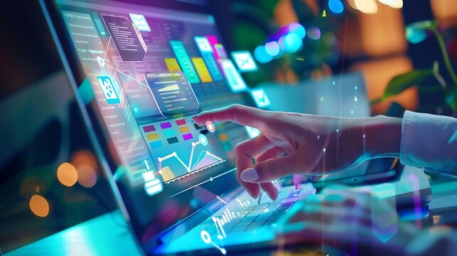 Online advertising concept Digital Marketing Strategies and Goals SEO PPC Ads on internet Ads dashboard digital marketing strategy analysis for branding : Generative AI